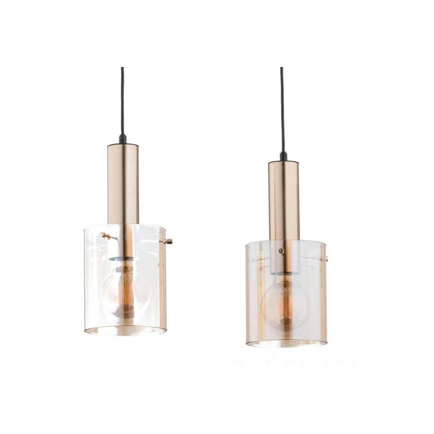 Pendel CELIA 3xE27/60W/230V guldfarvet