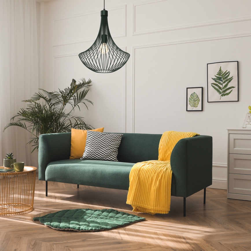 Pendel CESTA 1xE27/60W/230V grøn