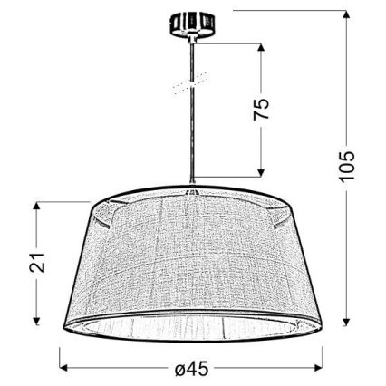 Pendel CHARLIE 1xE27/60W/230V beige