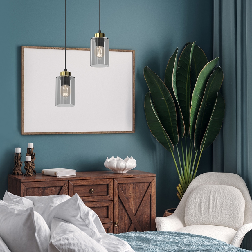 Pendel CHIC 1xE27/60W/230V sort/grå
