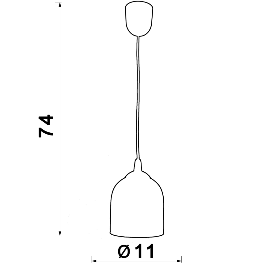 Pendel CHRIS 1xE27/60W/230V diameter 11 cm grøn