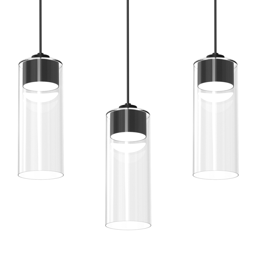 Pendel CLARISSA 3xGX53/12W/230V sort