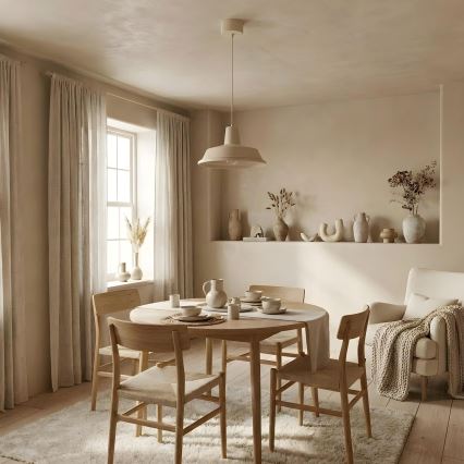 Pendel CLASS på ledning 1xE27/15W/230V beige