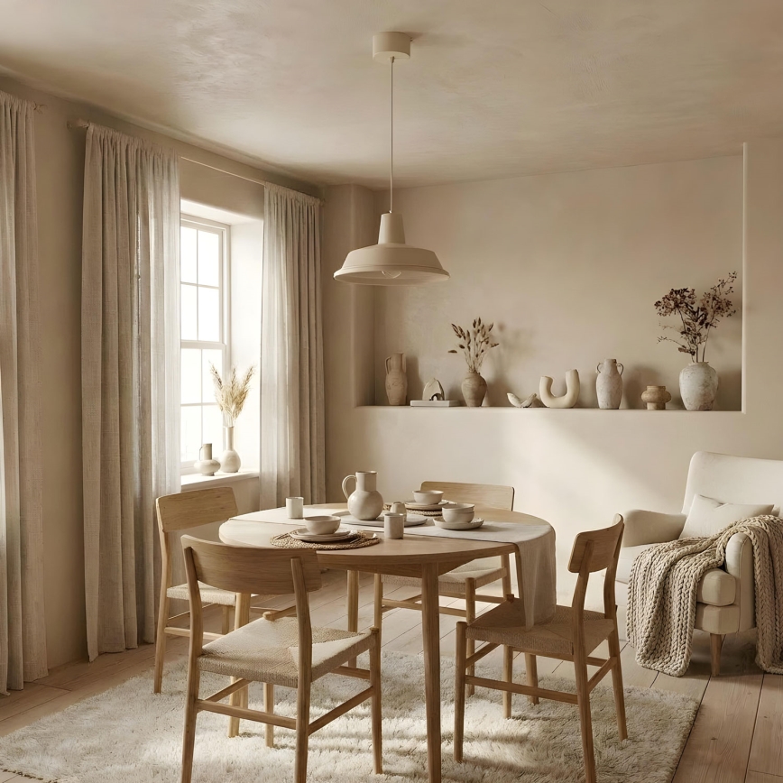 Pendel CLASS på ledning 1xE27/15W/230V beige