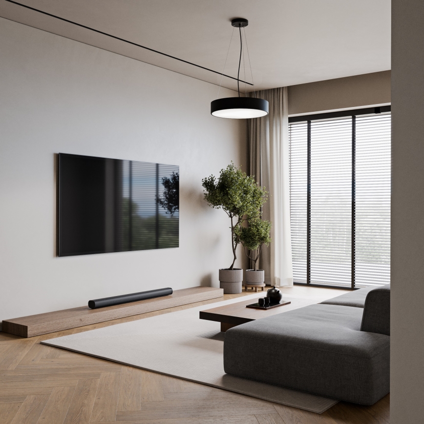 Pendel CLEO 3xE27/24W/230V diameter 40 cm sort