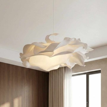 Pendel CLOUDY på ledning 1xE27/40W/230V hvid