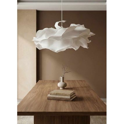 Pendel CLOUDY på ledning 1xE27/40W/230V hvid