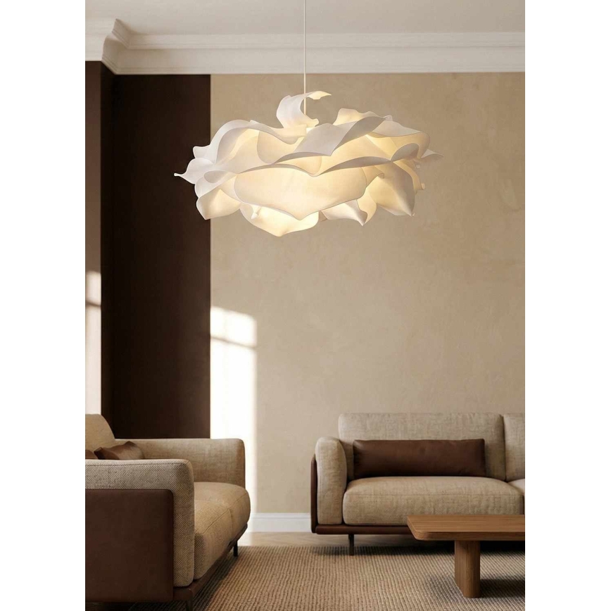 Pendel CLOUDY på ledning 1xE27/40W/230V hvid