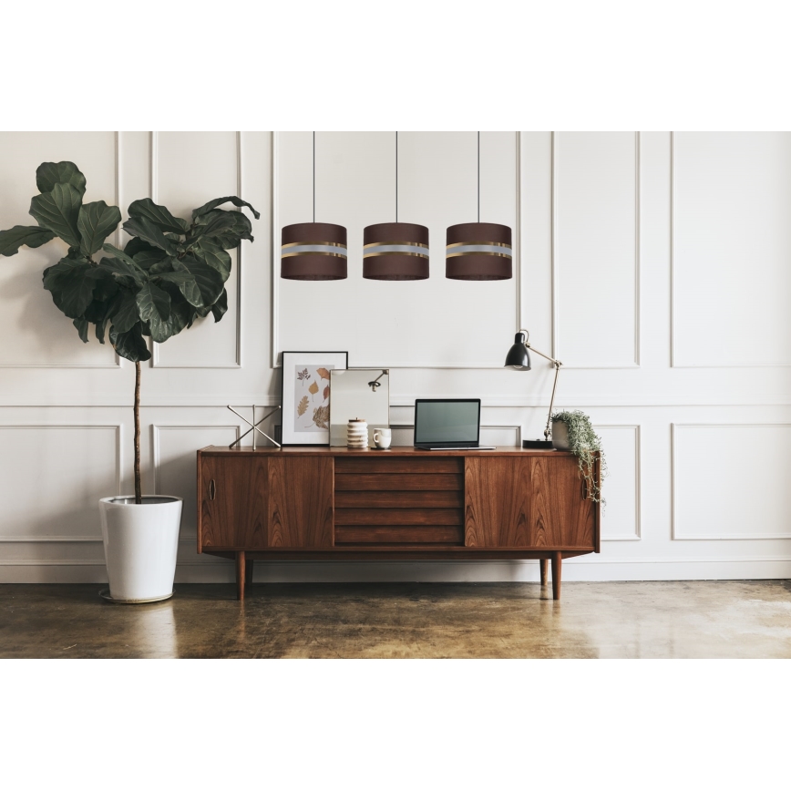 Pendel CORAL 3xE27/60W/230V brun