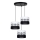 Pendel CORAL 3xE27/60W/230V sort/hvid/mat krom diameter 45 cm