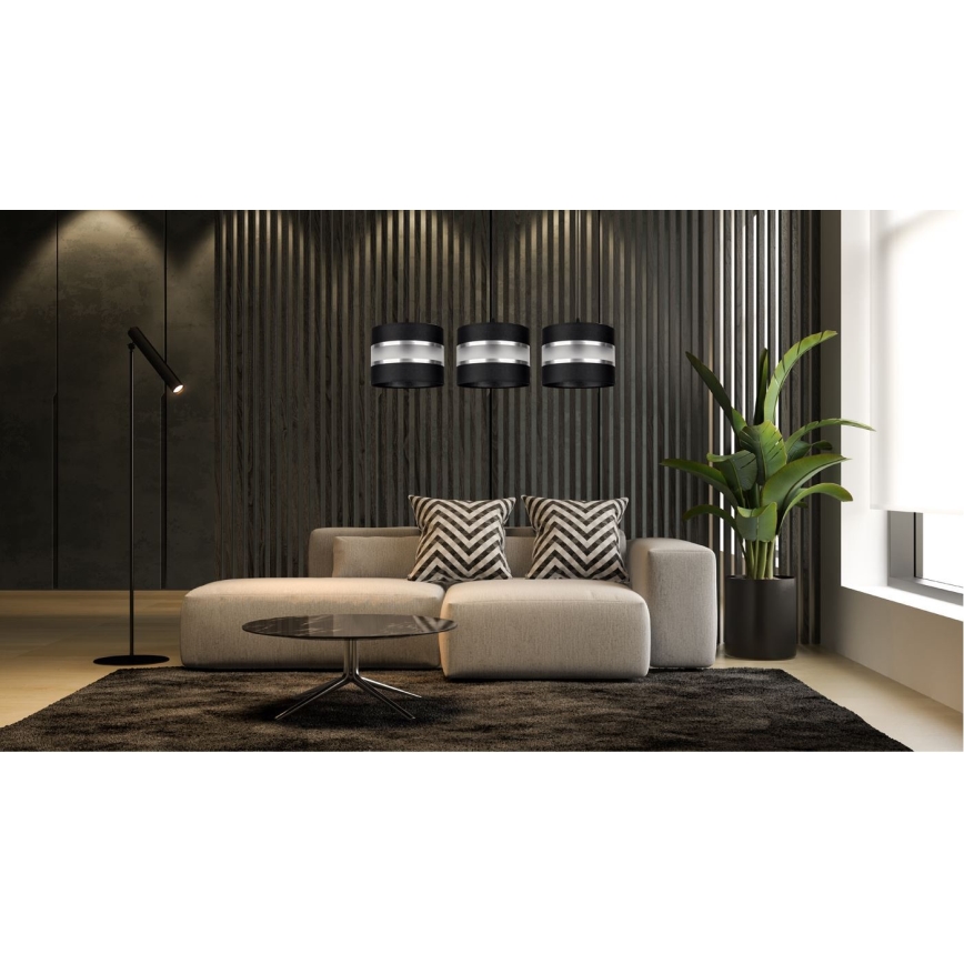 Pendel CORAL 3xE27/60W/230V sort