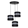 Pendel CORAL 3xE27/60W/230V sort/mat krom diameter 45 cm