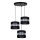 Pendel CORAL 3xE27/60W/230V sort/mat krom diameter 45 cm