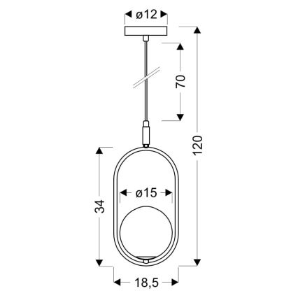 Pendel CORDEL 1xG9/28W/230V