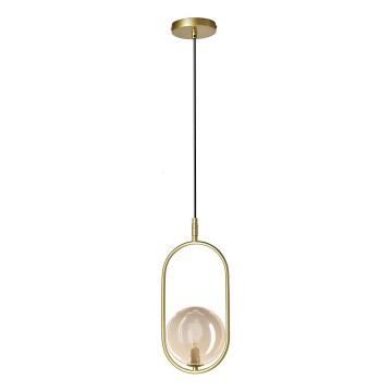 Pendel CORDEL 1xG9/28W/230V messing/røget beige