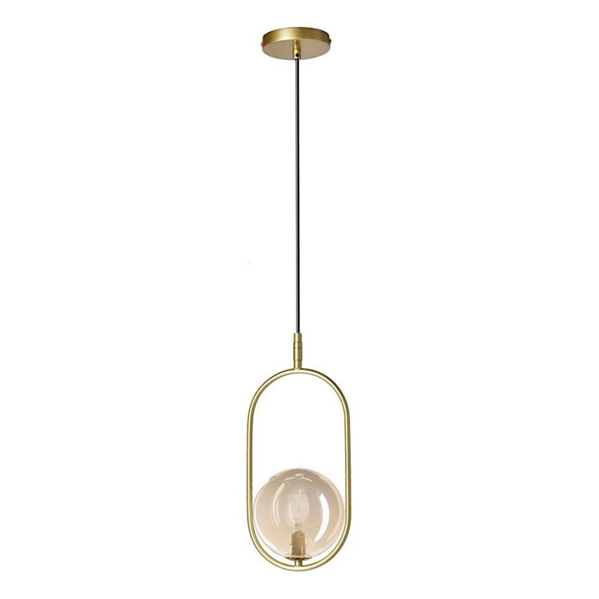 Pendel CORDEL 1xG9/28W/230V messing/røget beige