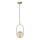 Pendel CORDEL 1xG9/28W/230V messing/røget beige