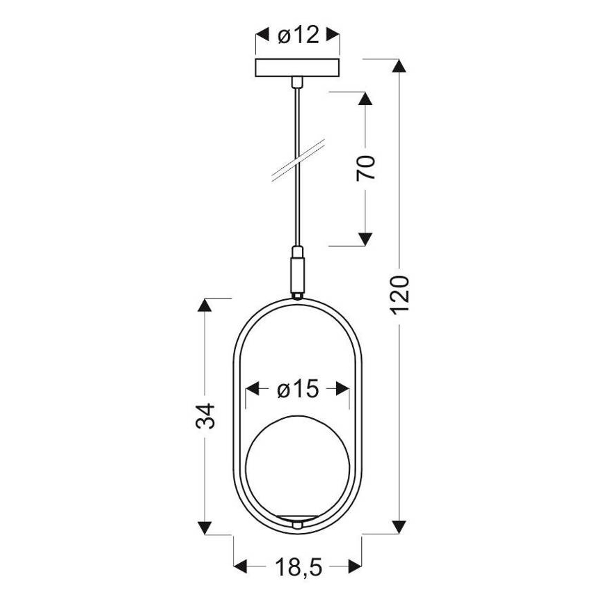 Pendel CORDEL 1xG9/28W/230V sort