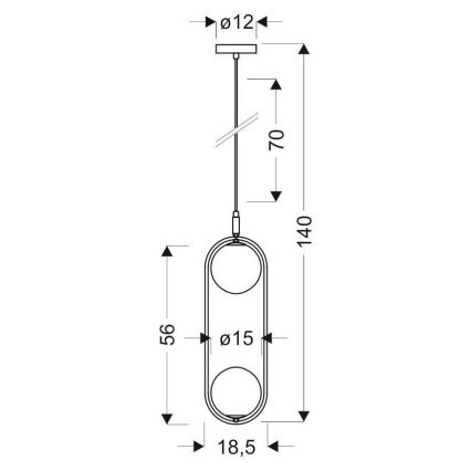 Pendel CORDEL 2xG9/28W/230V