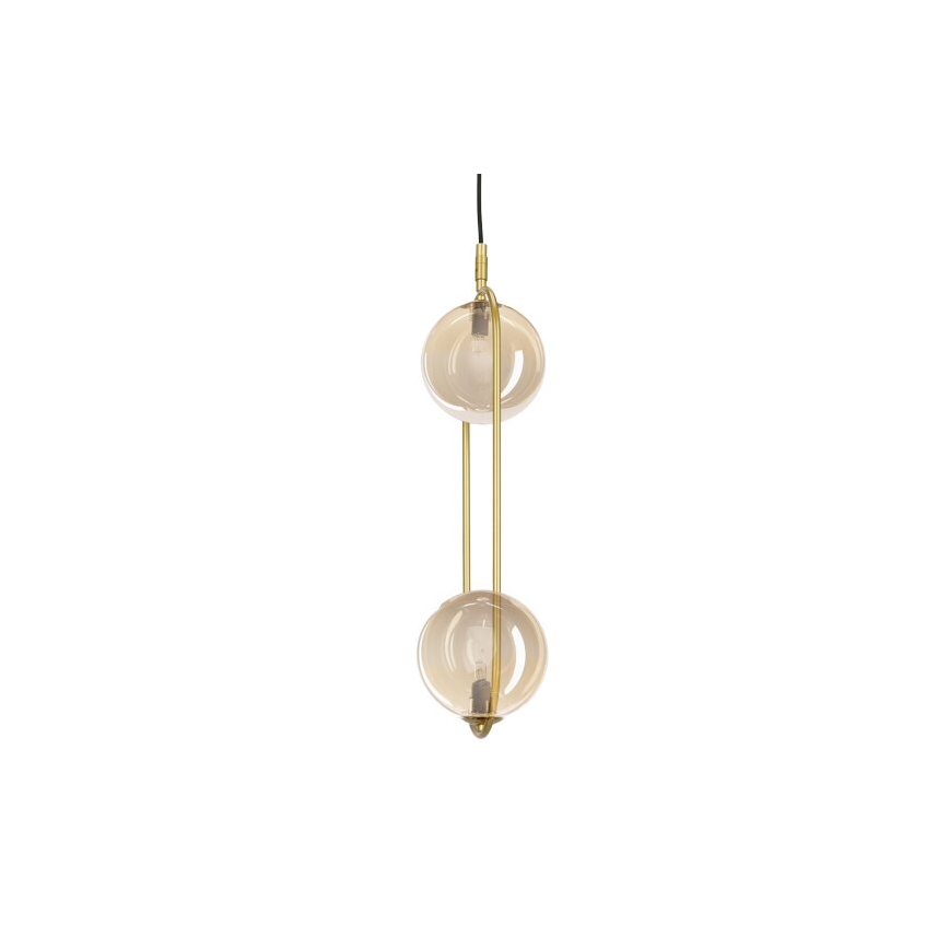 Pendel CORDEL 2xG9/28W/230V messing/røget beige