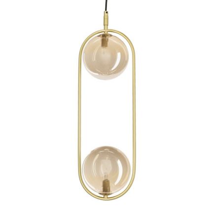 Pendel CORDEL 2xG9/28W/230V messing/røget beige