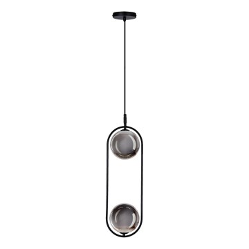 Pendel CORDEL 2xG9/28W/230V sort/røget sort