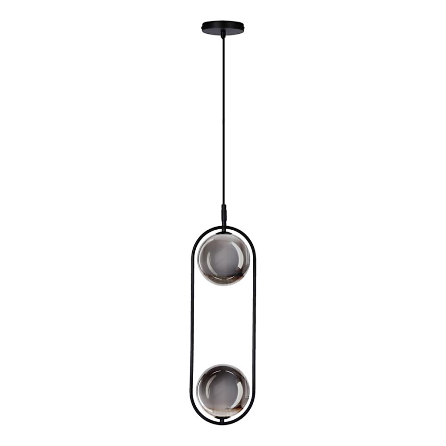 Pendel CORDEL 2xG9/28W/230V sort/røget sort