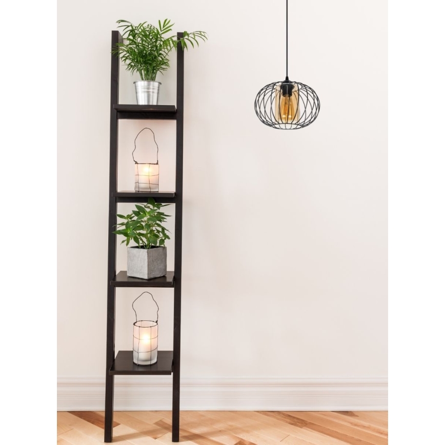 Pendel CORRINI 1xE27/60W/230V diameter 25 cm sort/beige