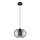 Pendel CORRINI 1xE27/60W/230V diameter 25 cm sort/grå