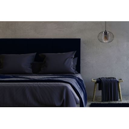 Pendel CORRINI 1xE27/60W/230V diameter 25 cm sort/grå