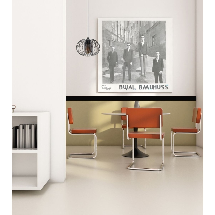 Pendel CORRINI 1xE27/60W/230V diameter 25 cm sort/grå