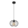 Pendel CORRINI 1xE27/60W/230V diameter 25 cm sort/transparent