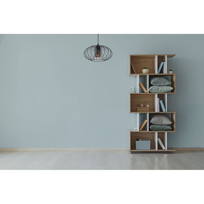 Pendel CORRINI 1xE27/60W/230V diameter 34 cm sort/grå