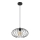Pendel CORRINI 1xE27/60W/230V diameter 34 cm sort/transparent