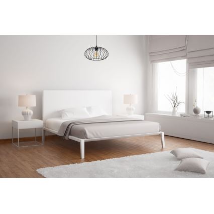 Pendel CORRINI 1xE27/60W/230V diameter 34 cm sort/transparent