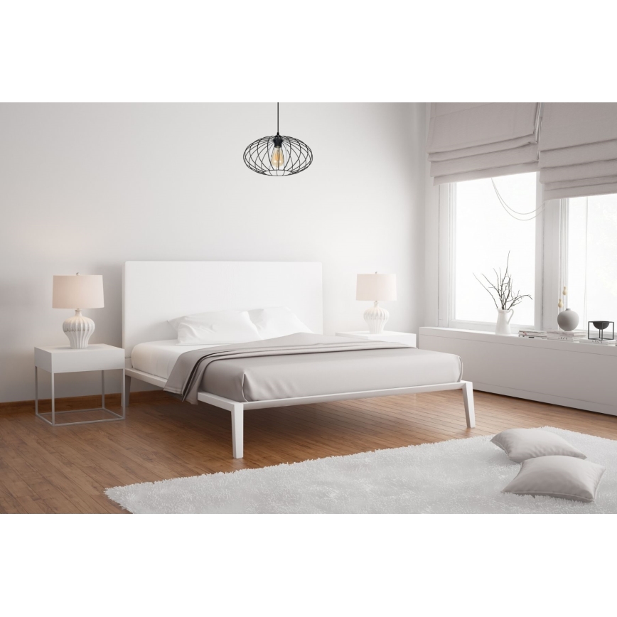 Pendel CORRINI 1xE27/60W/230V diameter 34 cm sort/transparent