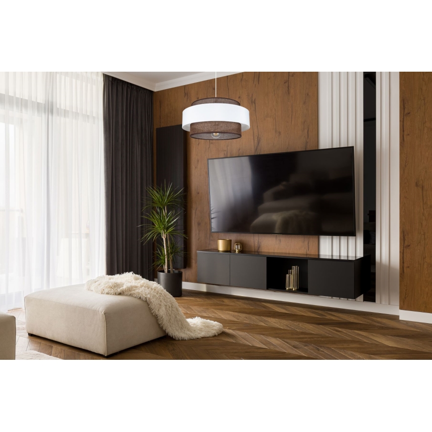 Pendel CORSA 1xE27/60W/230V hvid/brun