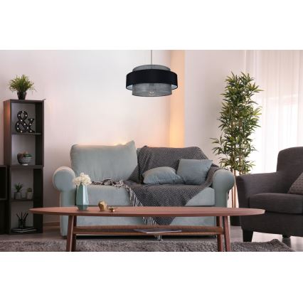 Pendel CORSA 1xE27/60W/230V sort/grå