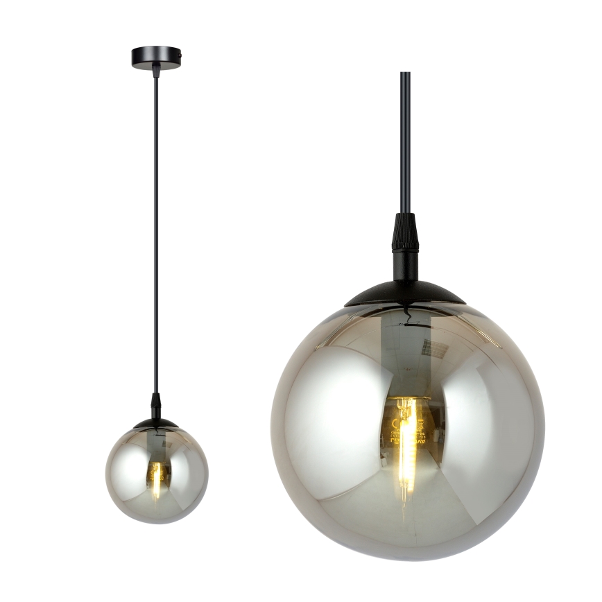 Pendel COSMO 1xE14/10W/230V diameter 14 cm sort/grå