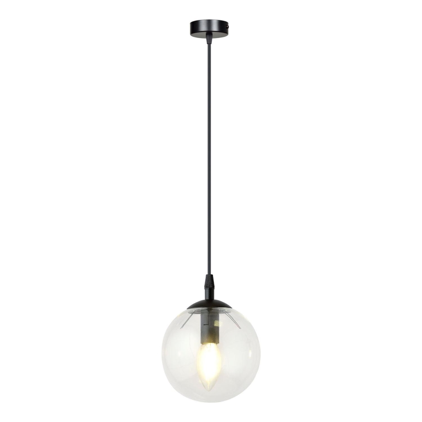 Pendel COSMO 1xE14/10W/230V diameter 14 cm sort/transparent