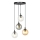 Pendel COSMO 4xE14/10W/230V diameter 40 cm sort/grå/beige/transparent