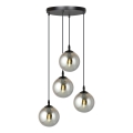 Pendel COSMO 4xE14/10W/230V diameter 40 cm sort/grå