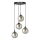 Pendel COSMO 4xE14/10W/230V diameter 40 cm sort/grå