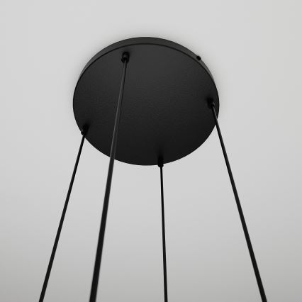 Pendel COSMO 4xE14/10W/230V diameter 40 cm sort/grå