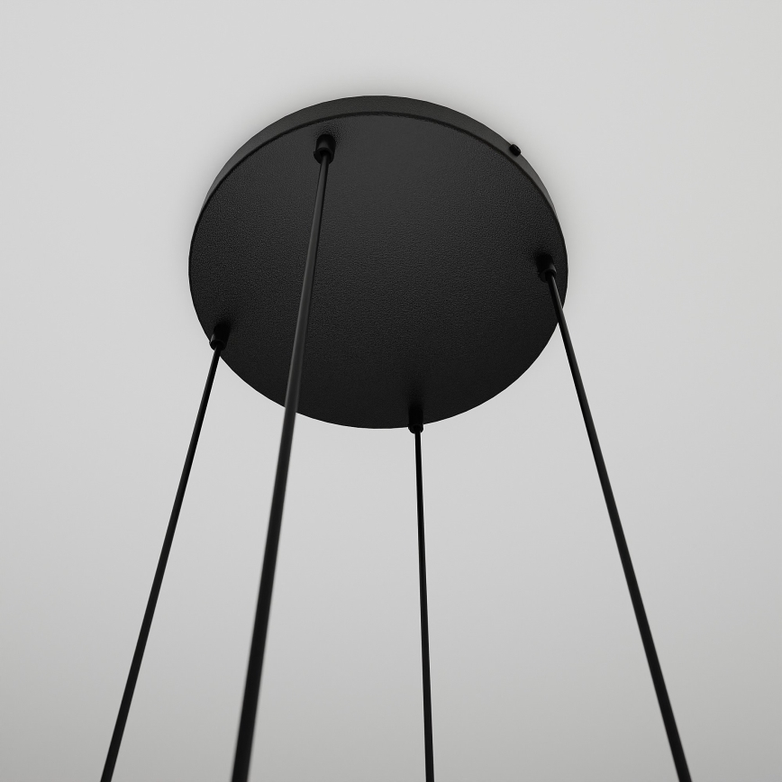 Pendel COSMO 4xE14/10W/230V diameter 40 cm sort/grå