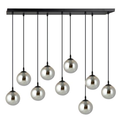 Pendel COSMO 9xE14/10W/230V sort/grå