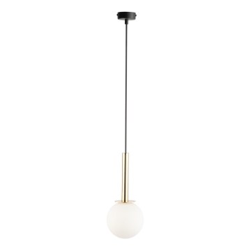 Pendel DAISY 1xG9/12W/230V diameter 14 cm guldfarvet/sort/hvid