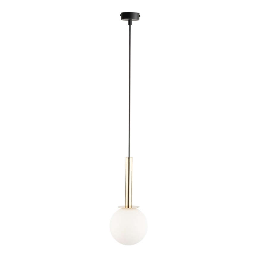 Pendel DAISY 1xG9/12W/230V diameter 14 cm guldfarvet/sort/hvid
