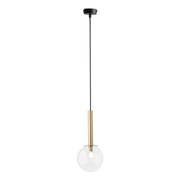Pendel DAISY 1xG9/12W/230V diameter 14 cm guldfarvet/sort/transparent
