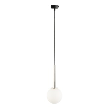 Pendel DAISY 1xG9/12W/230V diameter 14 cm skinnende krom/sort/hvid